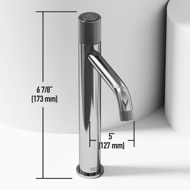 VIGO Cypress 21"L x 14"W Concrete Vessel Sink and Apollo 12"H Faucet Set