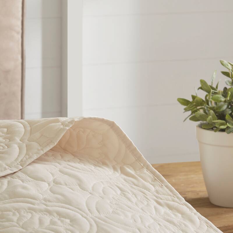 510 Design Hayley Oversized Solid Texture 3 Piece Reversible Bedspread Set