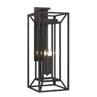 The Great Outdoors 71269 Harbor View 3 Light 35" Tall Outdoor Wall