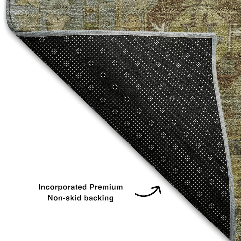 Premium Washable Super Soft Traditional Global Mayfield Rug