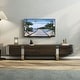 preview thumbnail 7 of 59, 79 inch Wood TV Stand Partial Assembly Entertainment Center Modern Media Console with Drawers and Storage Cabinets Walnut and Silver