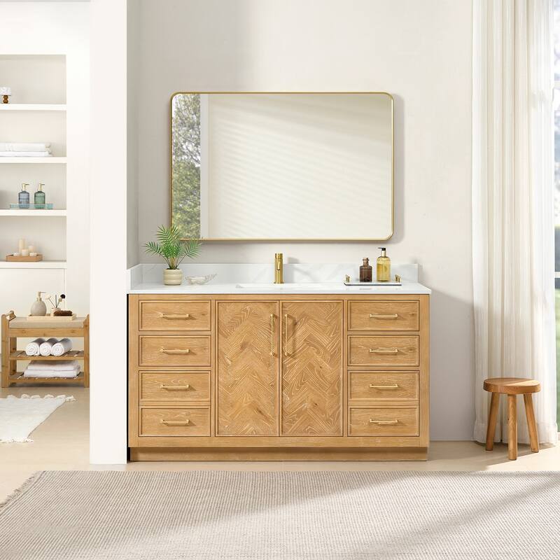 Jakarta Bath Vanity with Quartz Stone Top without Mirror