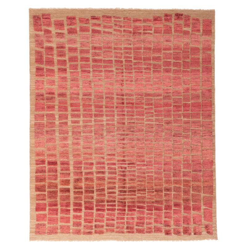 ECARPETGALLERY Hand-knotted Tangier Red Wool Rug - 8'4 x 10'1