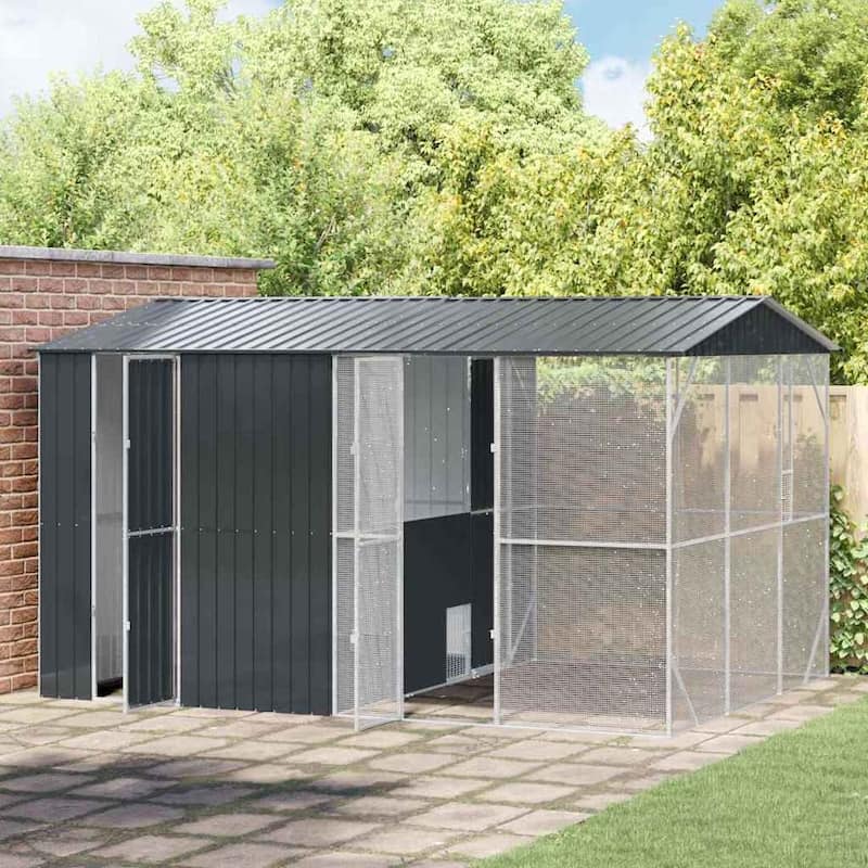 vidaXL Bird Cage Anthracite Galvanized steel