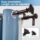 preview thumbnail 3 of 28, Modern Square Urn Adjustable Drapery Double Curtain Rod
