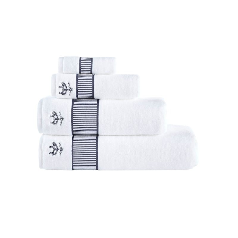 Brooks Brothers Fancy Border Wash Towel