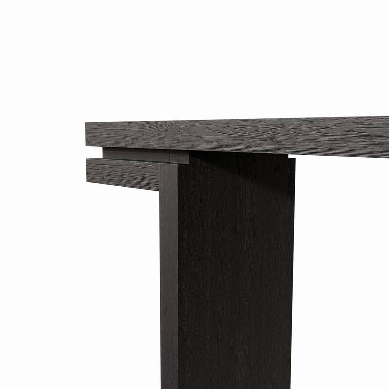 Extra Wide Real Wood Veneered Console Table for Minimalist Living Room Entryway or Hallway Decor