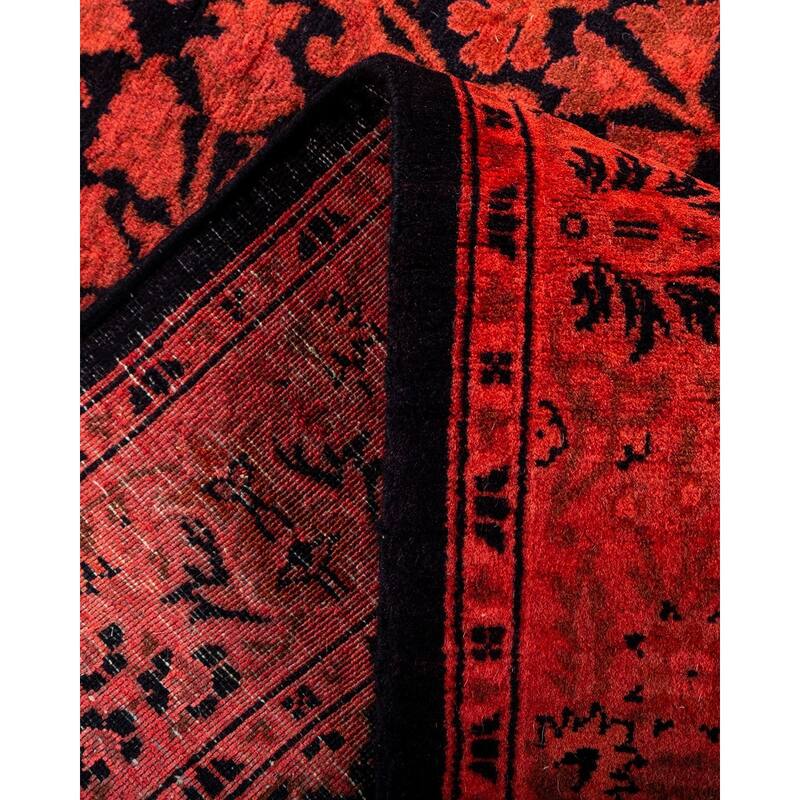 Overton Hand Knotted Wool Vintage Inspired Modern Contemporary Overdyed Pink Runner Rug - 2' 6" x 21' 10"