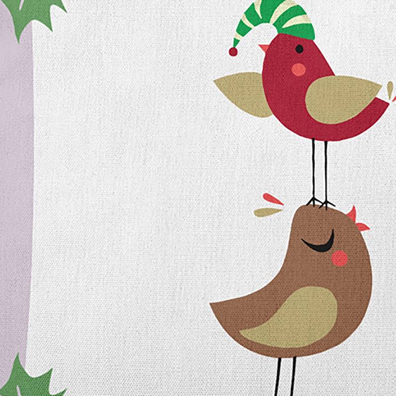 Christmas Birds Indoor/Outdoor Throw Pillow