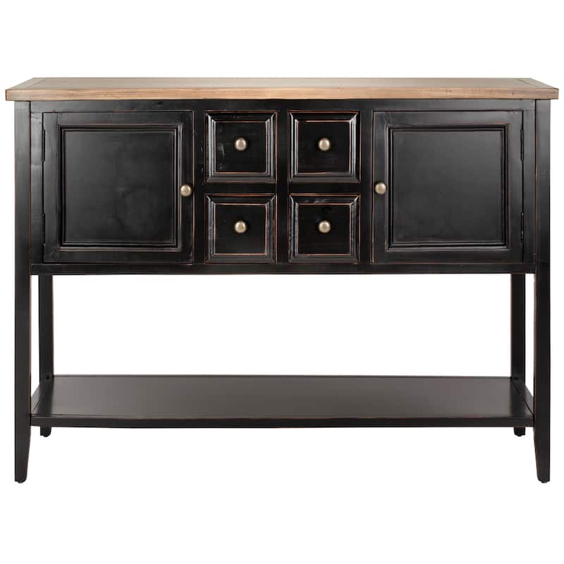 SAFAVIEH Charlotte Black Storage Sideboard - 45.7" x 15" x 34"