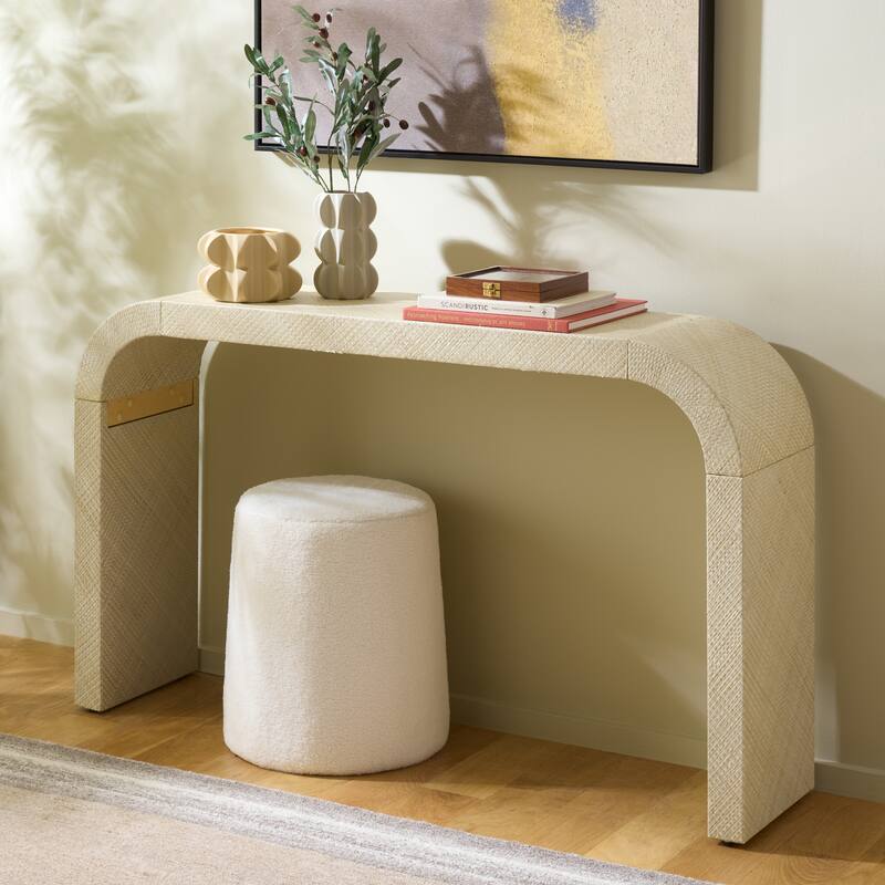 SAFAVIEH Home Bayu Curved Console Table - 12"W x 52"D x 31"H