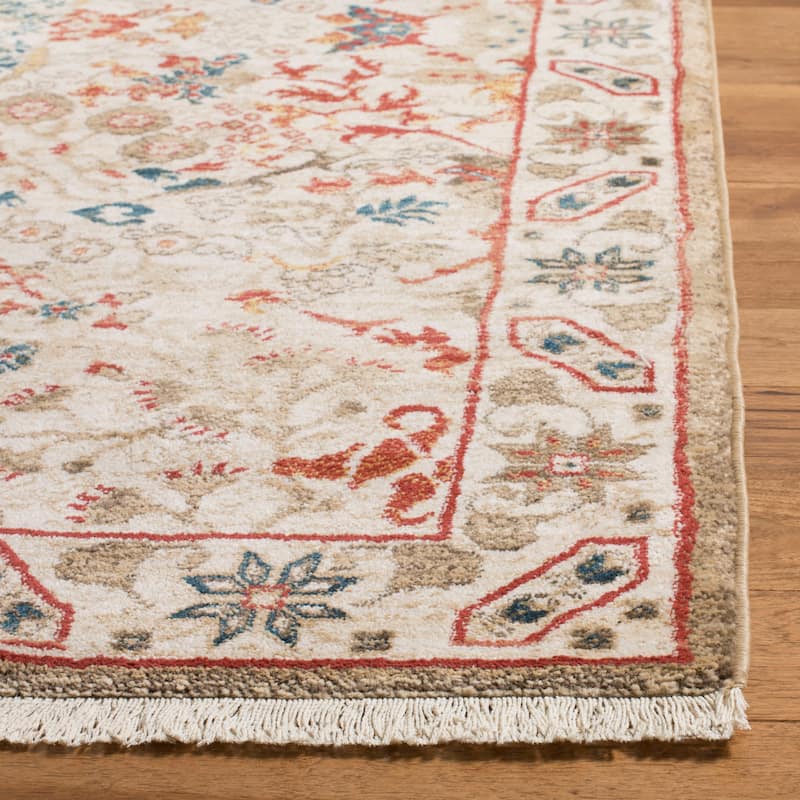 SAFAVIEH Kashan Aleta Oriental Rug with Fringe