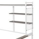 preview thumbnail 29 of 54, Roomfitters Twin/ Full Size Metal Daybed with Movable Desk, Metal Grid Design, Functional Shelves and Hanging Rack