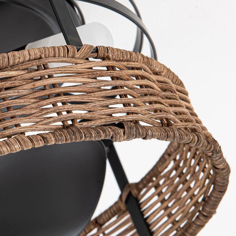 13" 3-Light 3-Blade Rustic Farmhouse Ceiling Fan with Light