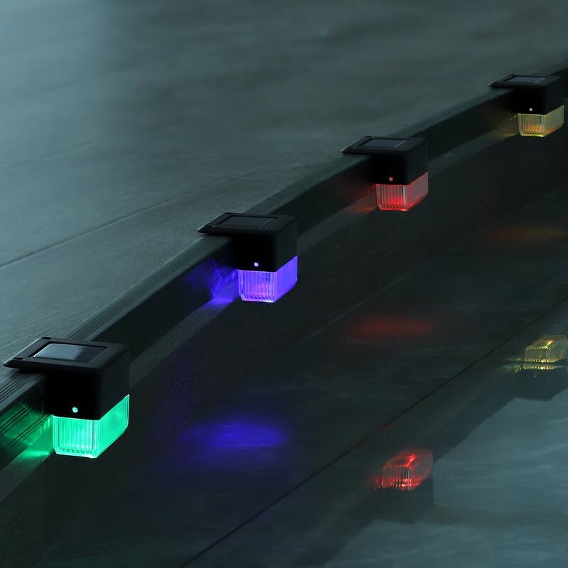 Solar Deck Lights Step Lights Waterproof for Pathway, Stairs, Fence