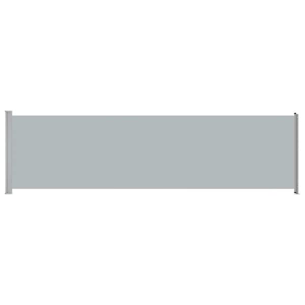 vidaXL Patio Retractable Side Awning 236.2"x66.9" Gray ...