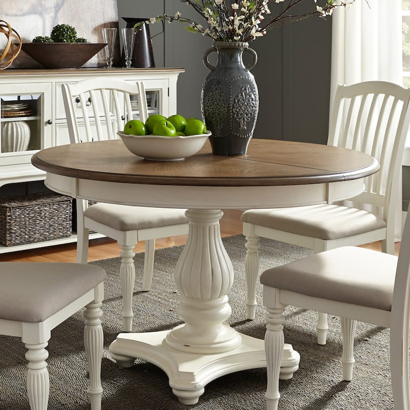 The Gray Barn Arctic Arrow 48x60 Single Pedestal Oval Dinette Table - White