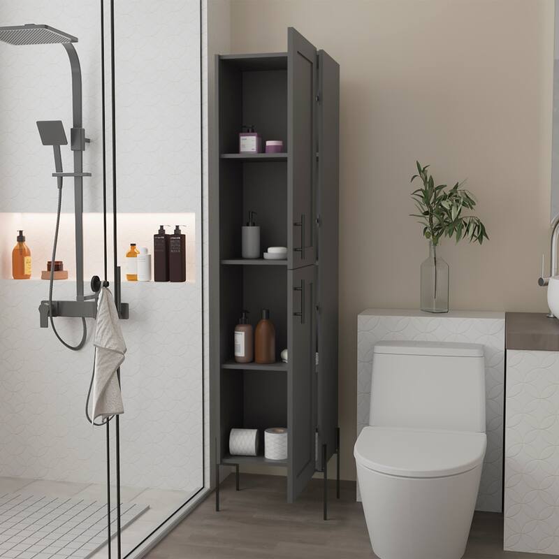 Linen Cabinet Hopewell, Bathroom, Matt Gray