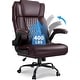 preview thumbnail 2 of 19, BOSSIN Executive Office Chair,Big and Tall Office Chair with Ergonomic,High Back,and Lumbar Support New Brown