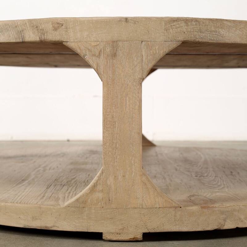 Wooden Round Coffee Table with Storage Approx. 48 inches