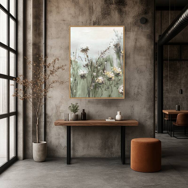 Wildflowers in a Gentle Breeze No. 1 by PI Studio Framed Canvas Wall Art Print