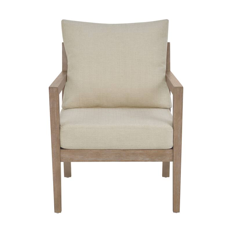 Madsen Natural Wood Frame Upholstered Accent Chair