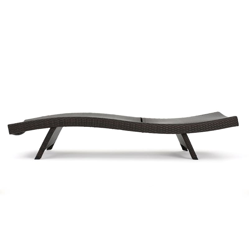 Salem Outdoor Grey Wicker Chaise Lounge Chair by Christopher Knight Home