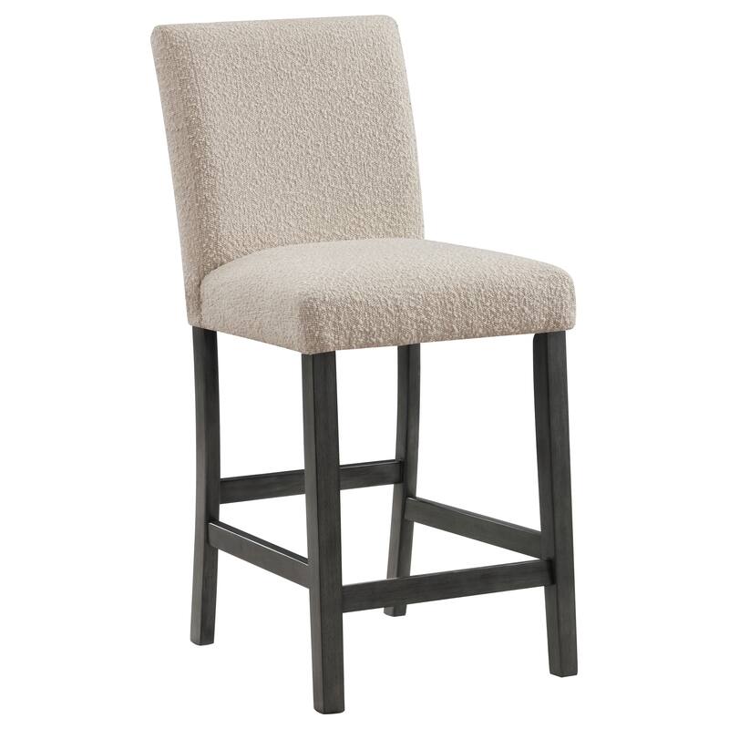 Alba Boucle Upholstered Counter Height Stools (Set of 2)