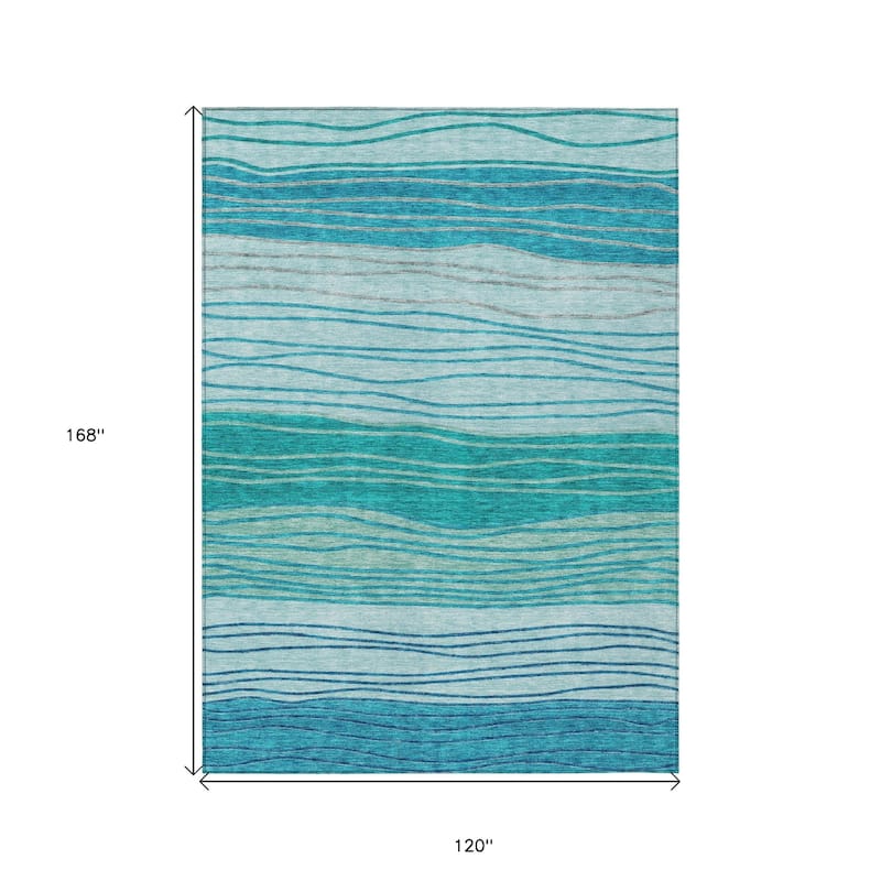 HomeRoots Striped Transitional Rectangle Outdoor Rug