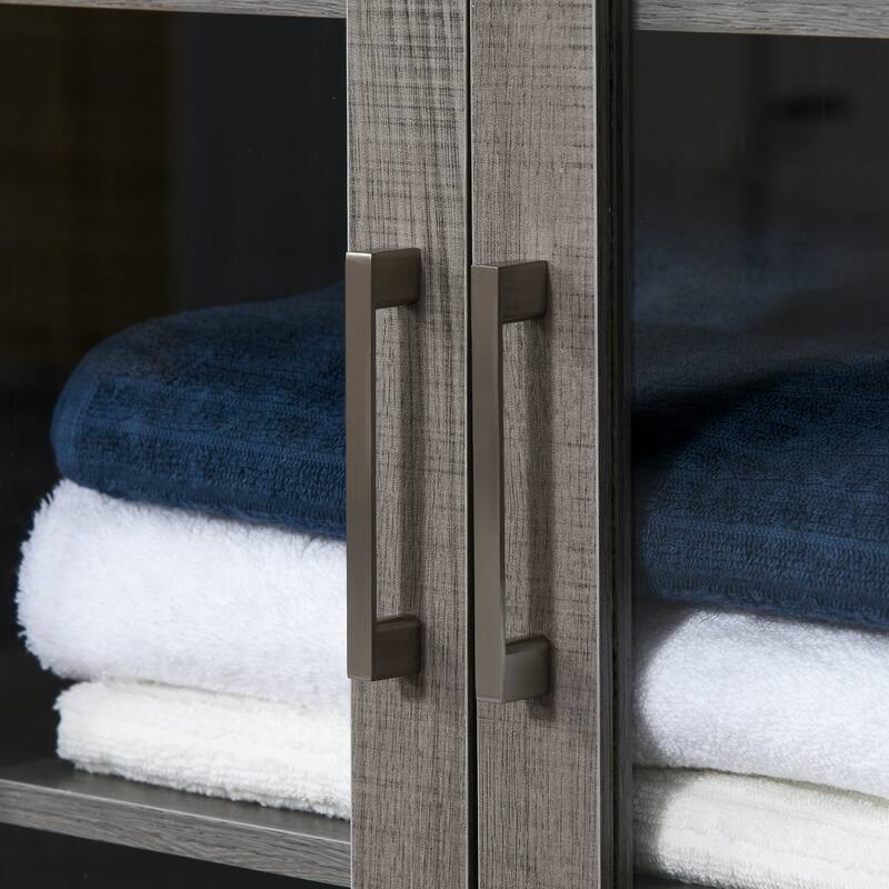 Kleankin Tall Bathroom Storage Cabinet With 3 Tier Shelf