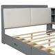 preview thumbnail 6 of 32, L-Shaped Platform Bed with Storage Headboard with Left Shelf and 2 Drawer