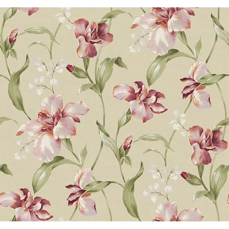 Seabrook Designs Harland Floral Unpasted Wallpaper