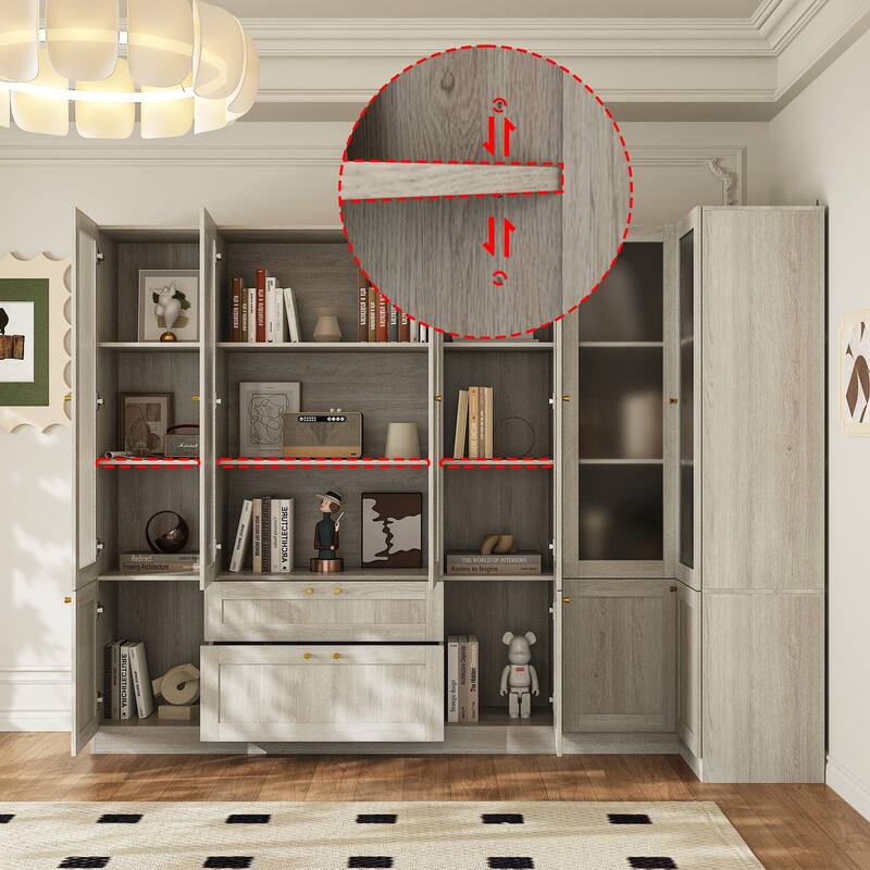 Elegant White Modular Bookcase: Stylish and Flexible Storage Solution for Your Home