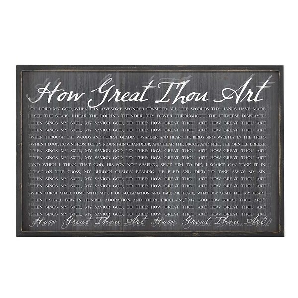 Black and White Rectangular Framed Wall Art Decor 16" x 25" - N/A