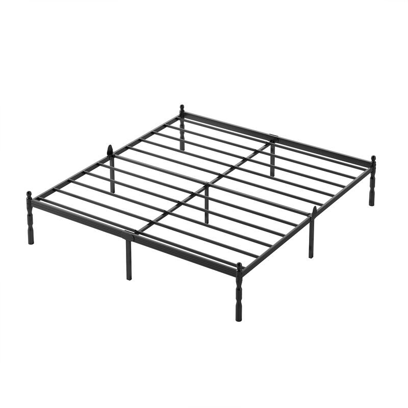 Heavy Duty Anti-Slip Metal Platform Bed with Side Baffles