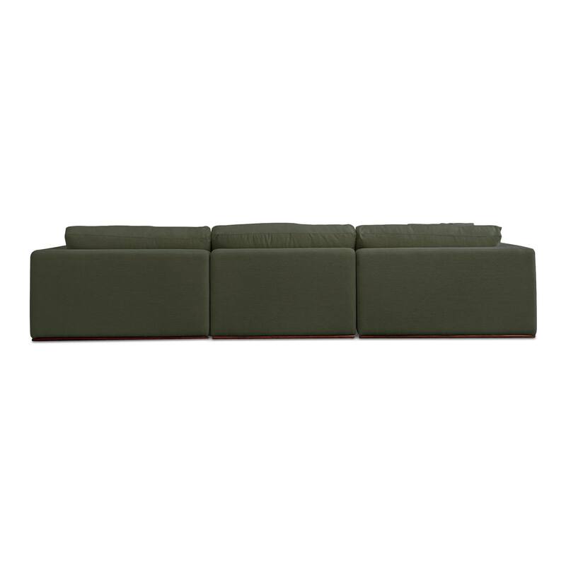 NADAAL STUDIOS Rio, 4-Piece Modular Sectional Sofa With Rubber Wood Base - 136.2"W x81.8"D x23.6"H