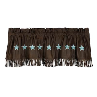 Paseo Road by HiEnd Accents Laredo Star Valance, 18"x84"