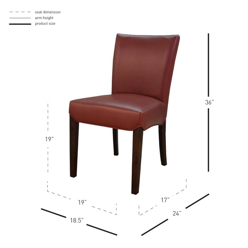 NPD Furniture Beverly Hills Bonded Leather Dining Chair (Set of 2) - na