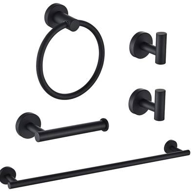5-Piece Bath Hardware Set in Stain Steel