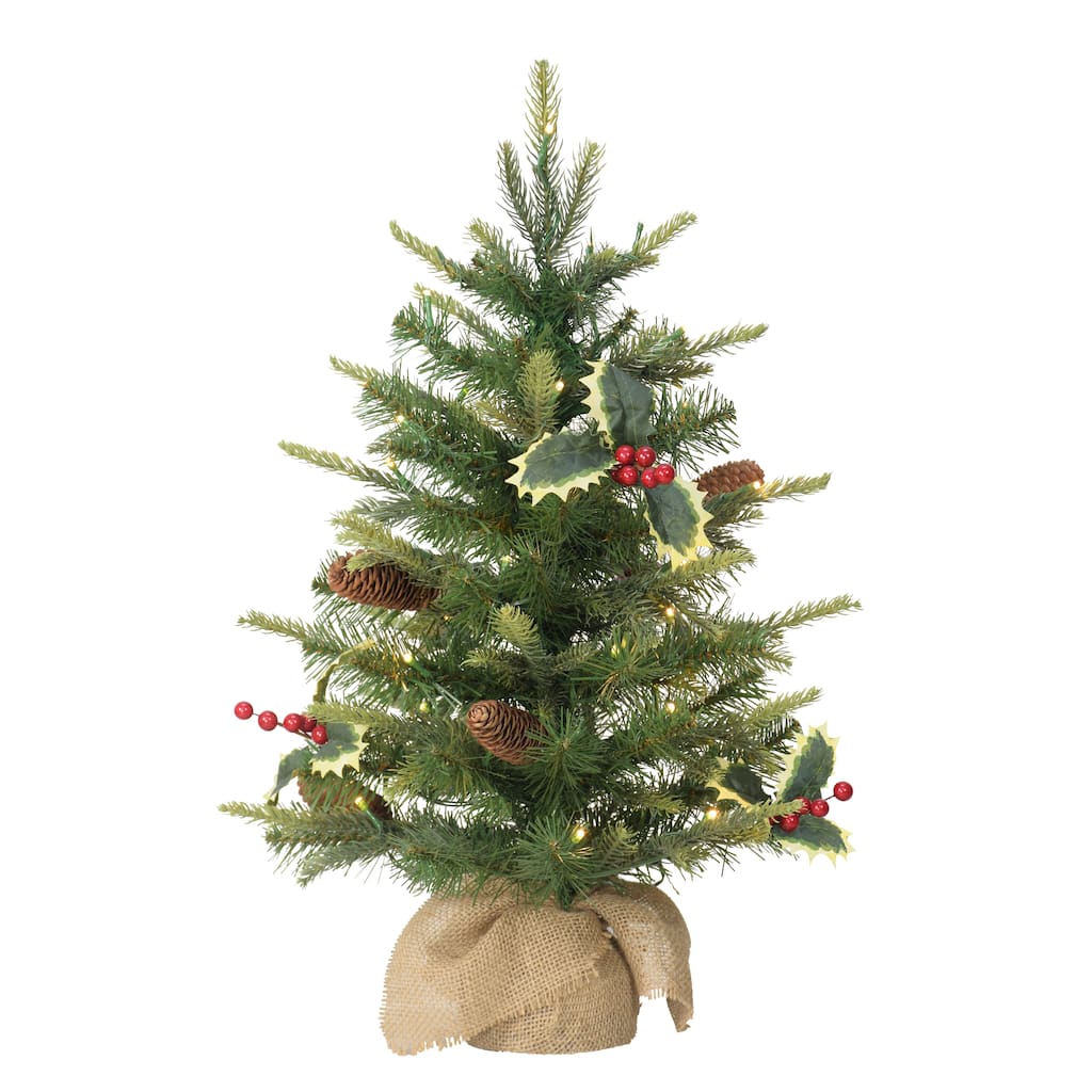 Puleo International Pre-Lit 2' Table Top Artificial Christmas Tree