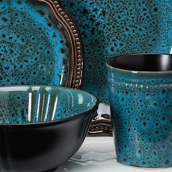 Teal dish set on sale