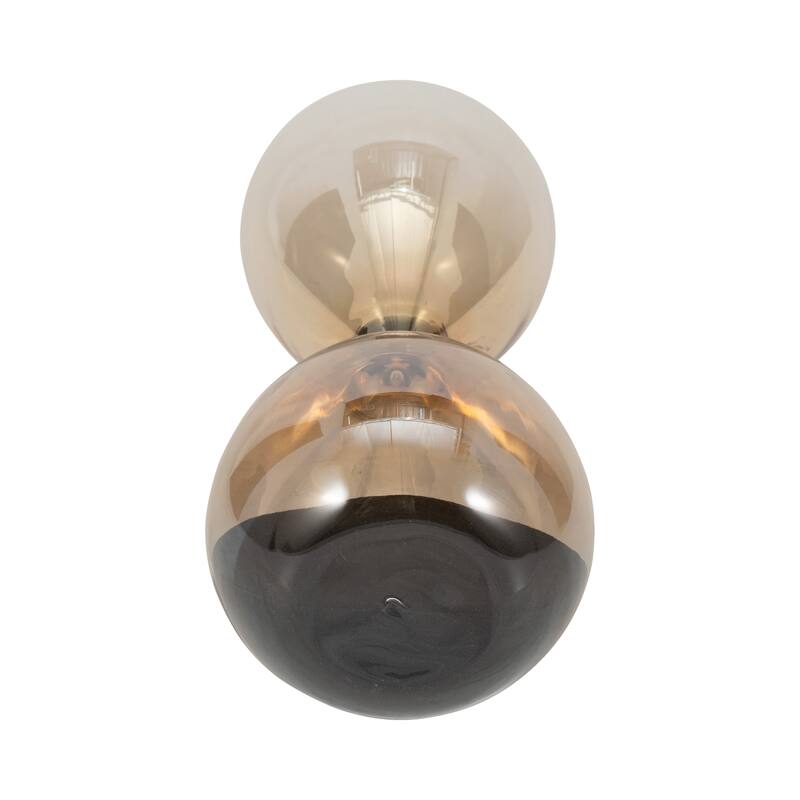 Sagebrook Home Glass Amber Hourglass, Elegant Decorative Objects