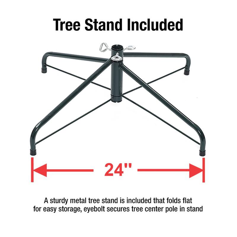 7.7Ft Full Artificial Snow-Flocked Christmas Tree - 92.5" H x 51.2" W x 51.2" D