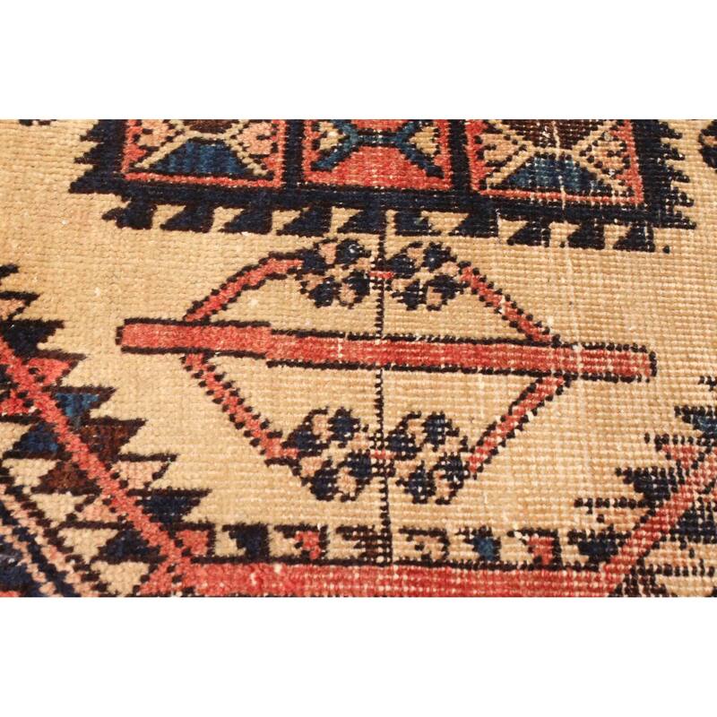 ECARPETGALLERY Hand-knotted Melis Vintage Red Wool Rug - 3'7 x 4'11