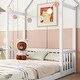preview thumbnail 58 of 61, Pine Wood Roof-framed Headboard Floor Bed