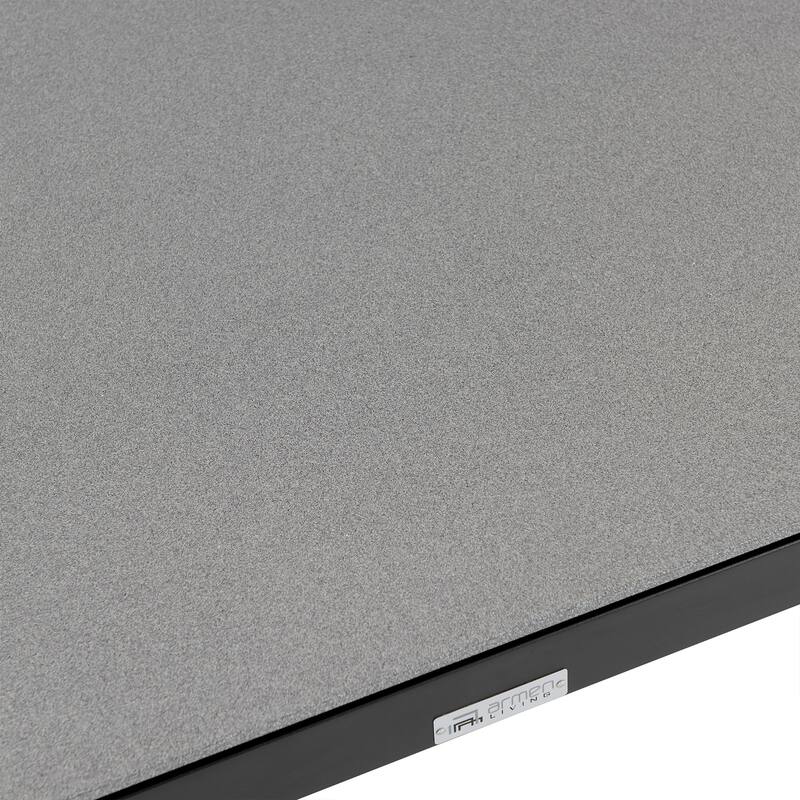 Outdoor Dining Table - Aluminum & Teak Patio Table - 6 Seater - Modern Design - 63