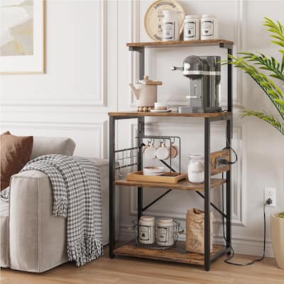 Kitchen Bakers Rack on Wheels Microwave Oven Stand