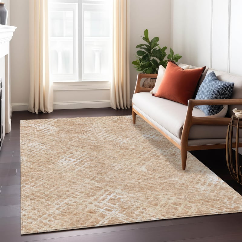 Machine Washable Indoor/ Outdoor Chantille Vintage Trellis Rug