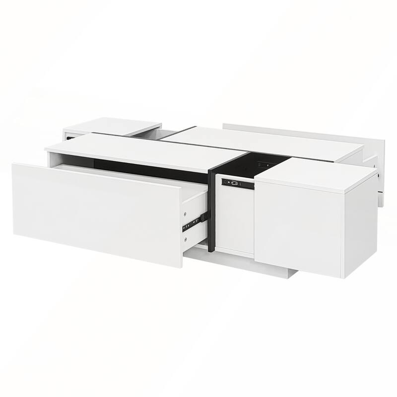 Extendable Coffee Table with High-Gloss Finish