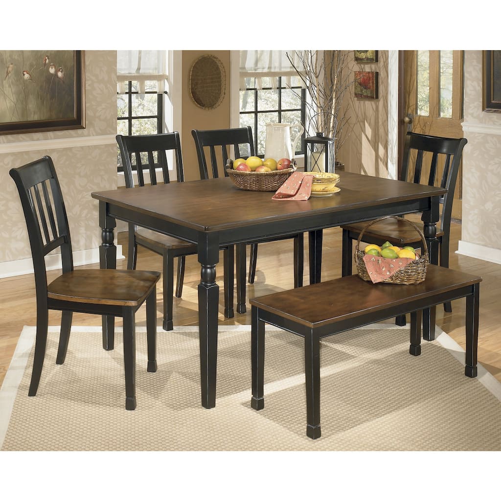 Signature Design by Ashley Owingsville Black/Brown 6-Piece Dining Package
